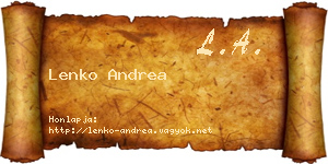 Lenko Andrea névjegykártya