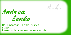 andrea lenko business card